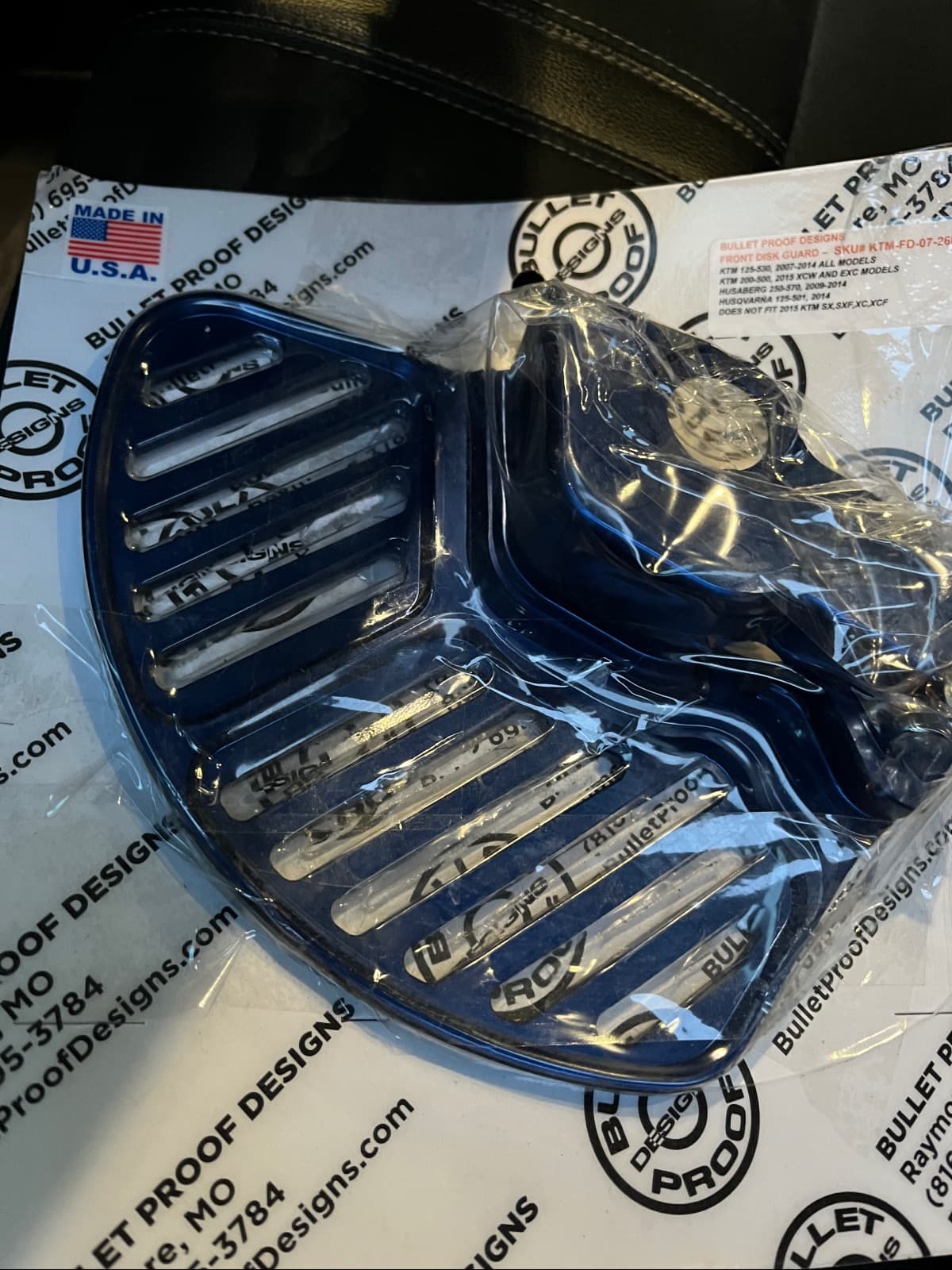 NEW Bullet Proof Design FRONT BRAKE GUARD
